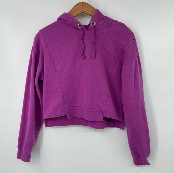 Wild fable purple cutoff hoodie sweatshirt